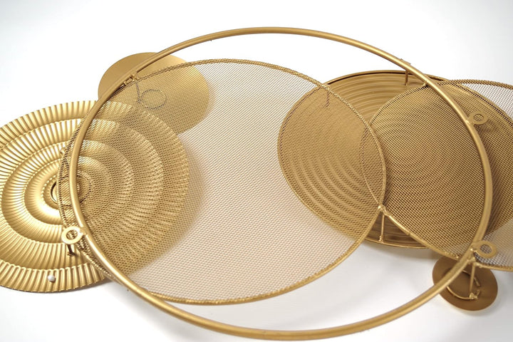 Kobolo Wandbild Wanddeko Metallbild 3D - GOLDEN - aus Metall in Gold