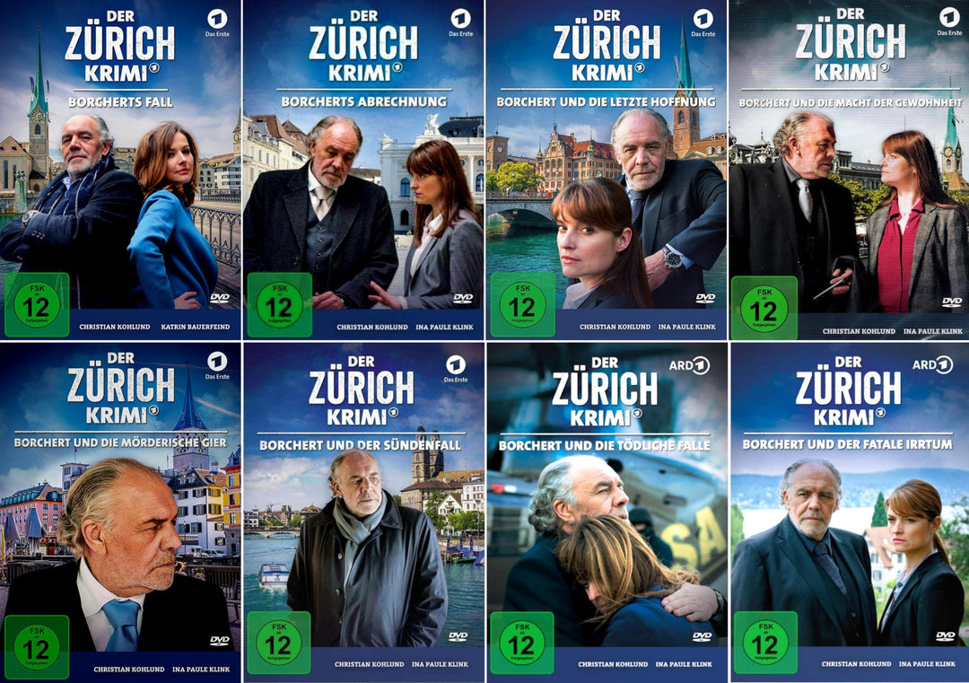 Der Zürich Krimi (Folge 1+2+3+4+5+6+7+8+9) + (11+12+13+14+15+16+17) Borcherts Fälle [16-DVD], DVD