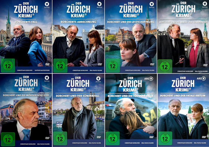 Der Zürich Krimi (Folge 1+2+3+4+5+6+7+8+9) + (11+12+13+14+15+16+17) Borcherts Fälle [16-DVD], DVD