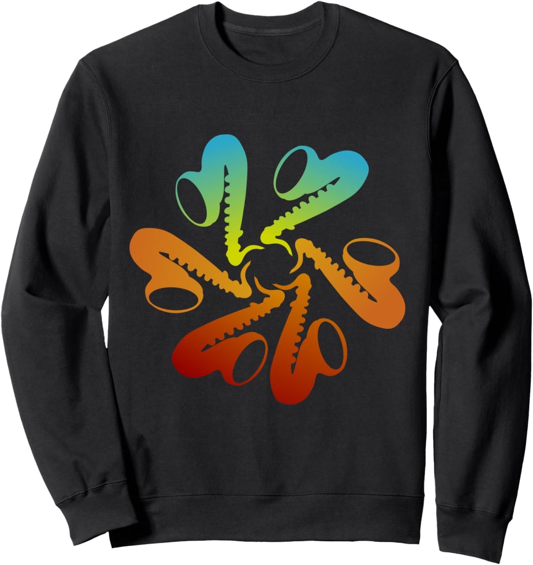 Retro Saxophon Musiker Instrumentalist Vintage Geschenk Sweatshirt