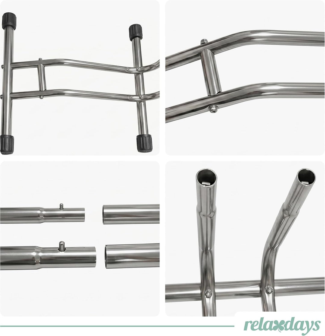 Relaxdays Fahrradständer, 29 Zoll, Reifenbreite bis 6,5 cm, Vorder- &amp; Hinterrad, Boden, 1 Fahrrad, R