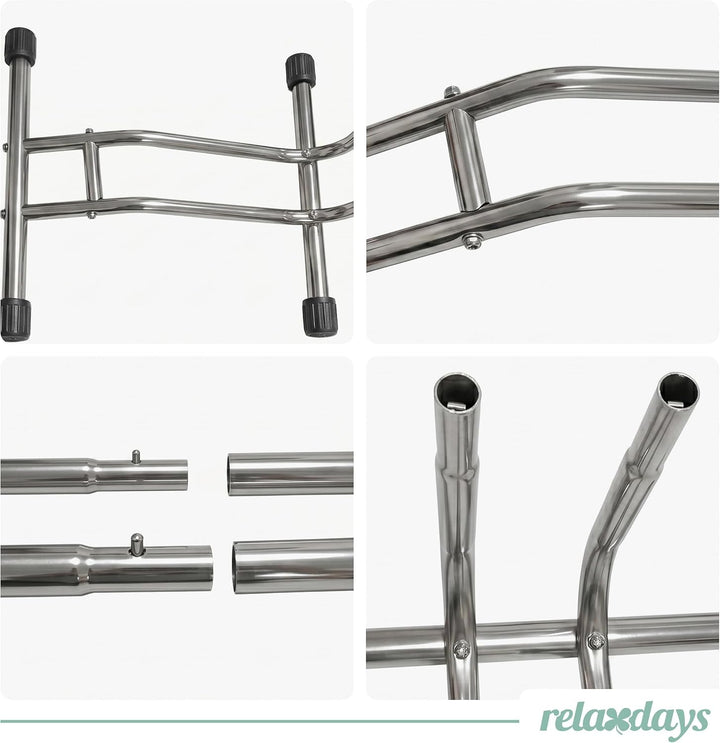 Relaxdays Fahrradständer, 29 Zoll, Reifenbreite bis 6,5 cm, Vorder- &amp; Hinterrad, Boden, 1 Fahrrad, R