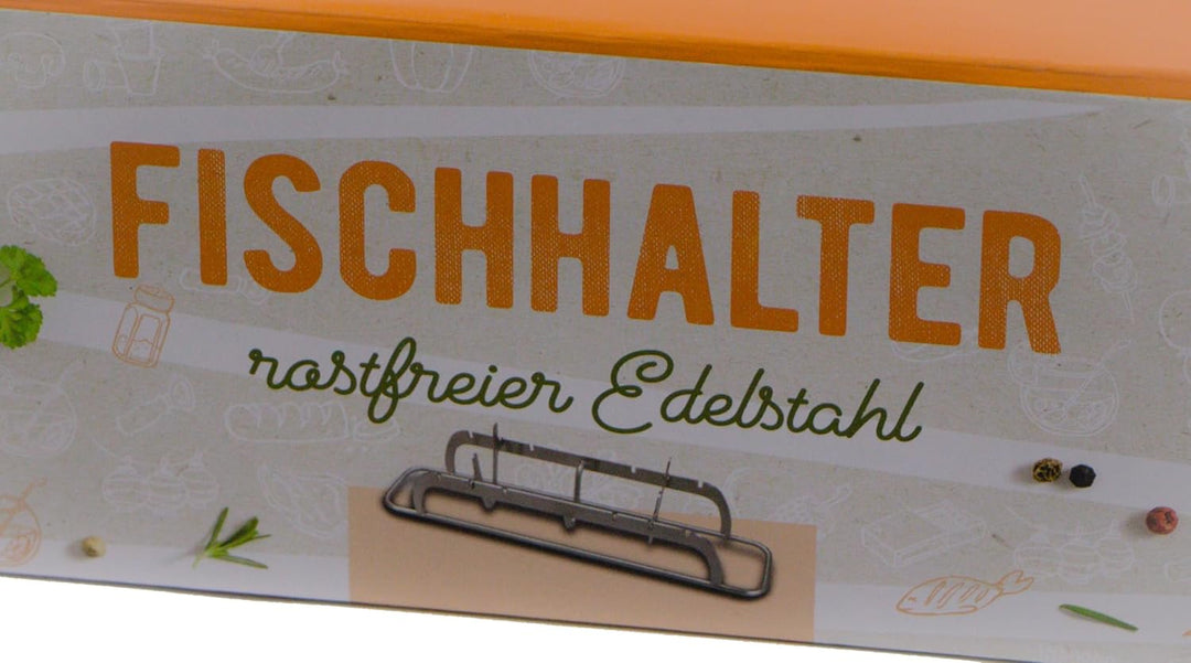 Edelstahl Fischhalter - Vereinfacht das Grillen von ganzen Fischen oder Fischfilets