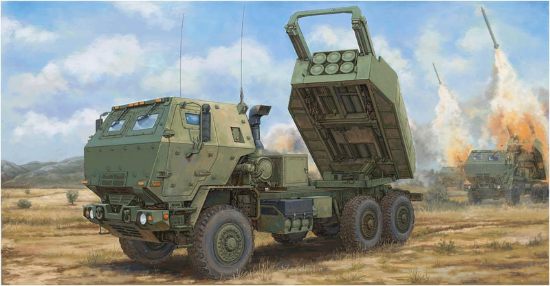 Trumpeter 001041 1/35 M142 Raketenwerfer HIMARS Plastikmodellbausatz, Modelleisenbahnzubehör, Hobby,