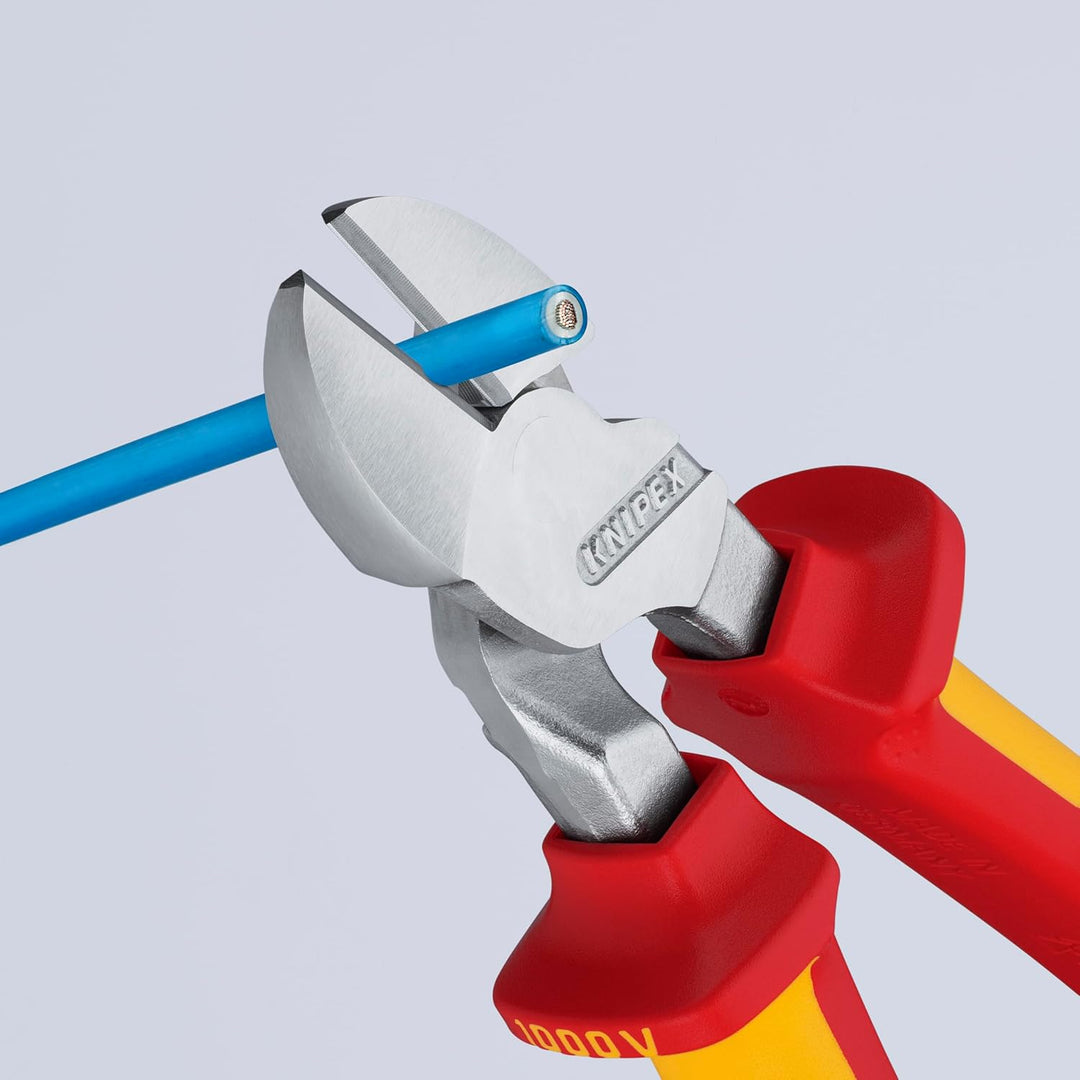 Knipex Kraft-Seitenschneider verchromt, isoliert mit Mehrkomponenten-Hüllen, VDE-geprüft 200 mm 74 0