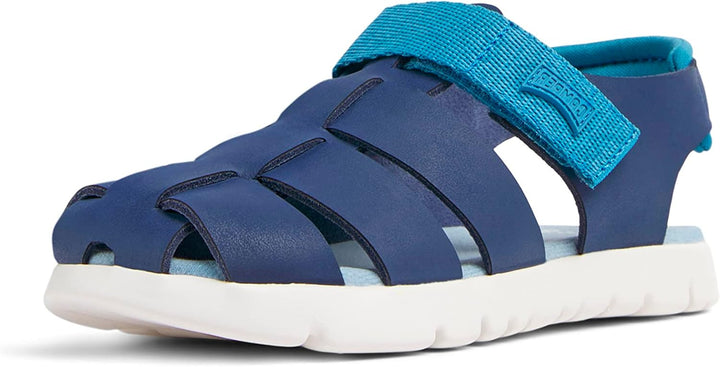 Camper Jungen Oruga K800242 T-Strap Sandal, Blau 020
