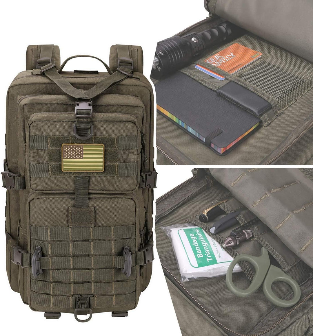 Hannibal Tactical 40L Militär Taktischer Rucksack US Cooper Rucksack Armee Assault Pack 3 Tage Bug O