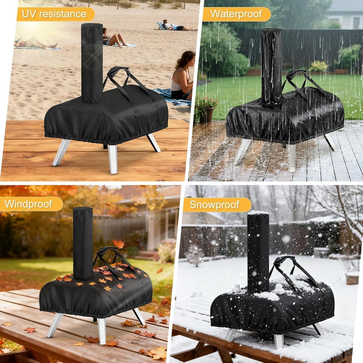 Pizzaofen Abdeckung für Ooni karu 12, 420D Wasserdicht Pizzaofen Tragetasche Oxford-Stoff Pizzaofen