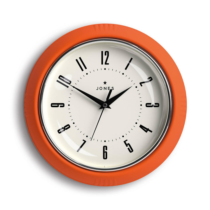 JONES CLOCKS® Ketchup-Wanduhr, Retro-Design, perfekt für die Küche, Heimbüro, Schlafzimmer 25cm (Ora