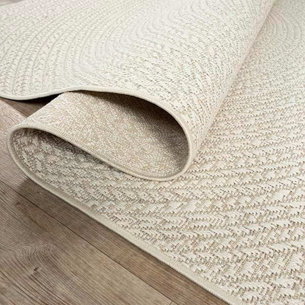 the carpet Kansas - robuster In- und Outdoor Teppich im natürlichen Jute-Look, wetterfest, geeignet