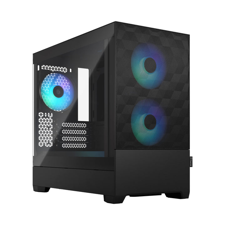 Fractal Design Pop Mini Air RGB Black - Tempered Glass Clear Tint - Honeycomb Mesh Front – TG Side P