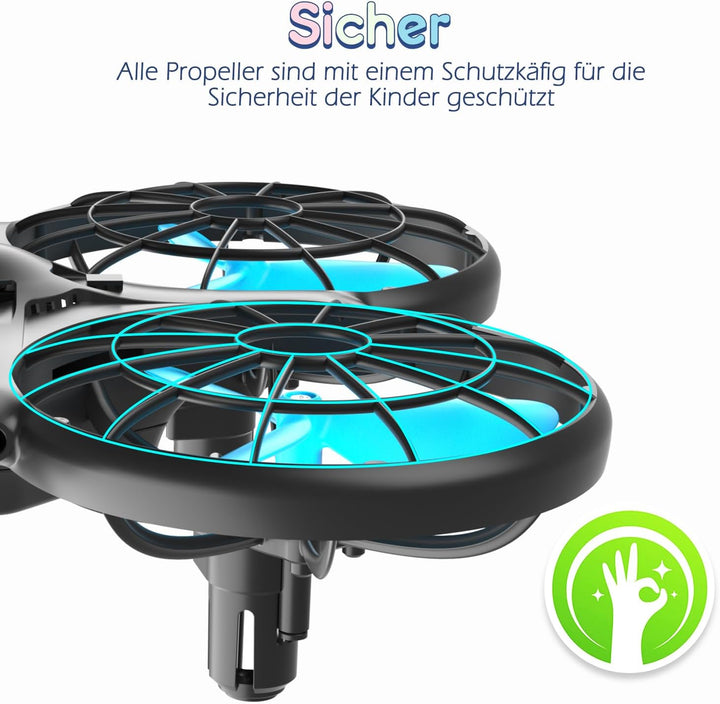 Loolinn | Drohne für Kinder Geschenk - Mini Drohne, RC Quadrocopter mit Antikollisionstechnologie /