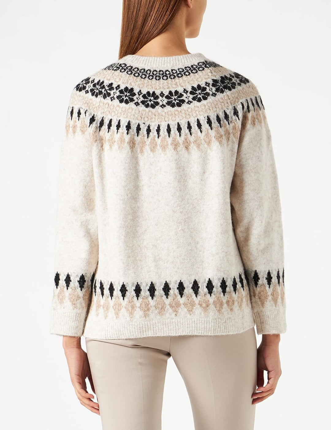 Cream Damen Women's Sweater Knitted, Langärmlig, mit Rundhalsausschnitt Pullover S Oat Melange, S Oa