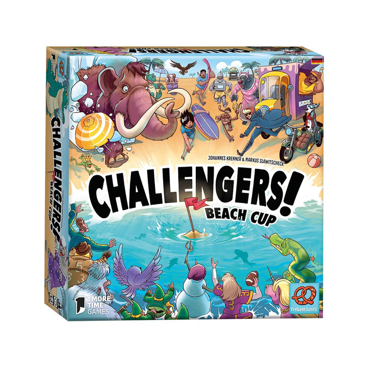 Pretzel Games | Challengers! Beach Cup | Kennerspiel |Kartenspiel | 1-8 Spieler | Ab 8+ Jahren | 45