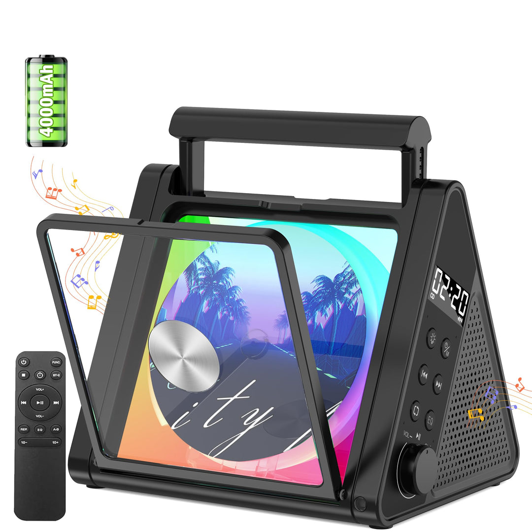 CD-Player mit tragbarem Griff, spezielles Dreieckdesign, verbesserter Bluetooth-CD-Player mit 8 Modi