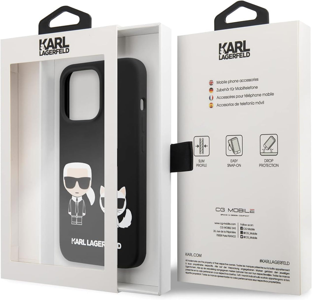 Karl Lagerfeld KLHMP14LSSKCK Hülle für iPhone 14 Pro 6,1" hardcase schwarz/Black