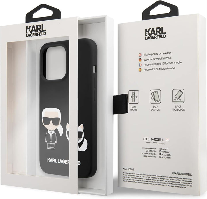 Karl Lagerfeld KLHMP14LSSKCK Hülle für iPhone 14 Pro 6,1" hardcase schwarz/Black