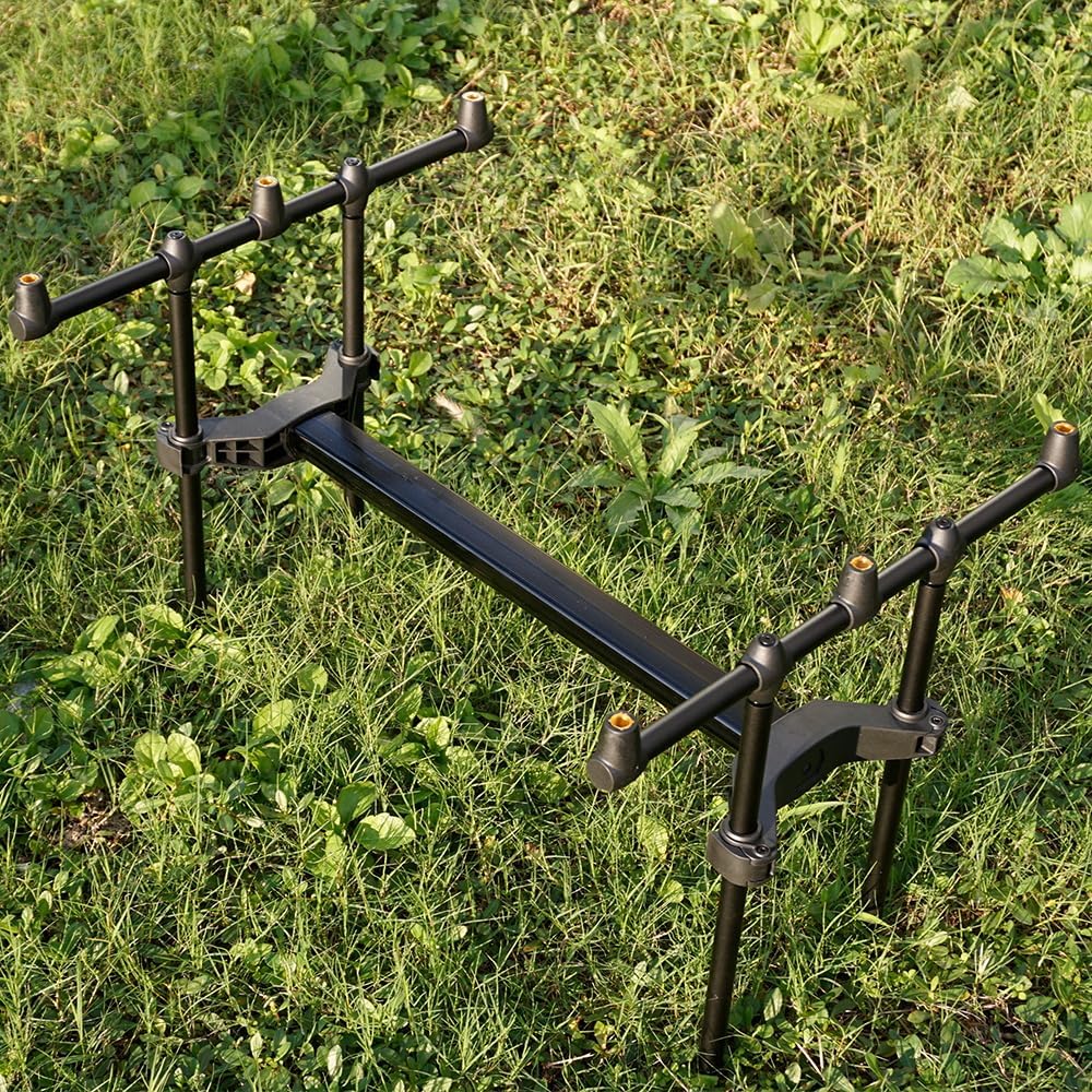 Hirisi Tackle Rod Pod Rutenhalter – 3 Ruten oder 2 Ruten wählbar, – Aluminium Rutenständer mit Tasch