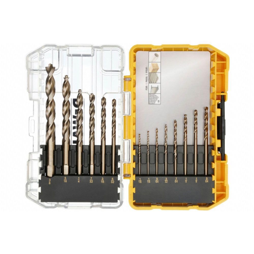 DEWALT Cobalt Bohrersatz mit Zentrierspitze, 14-teilig (DWA1240) Kobalt, Kobalt