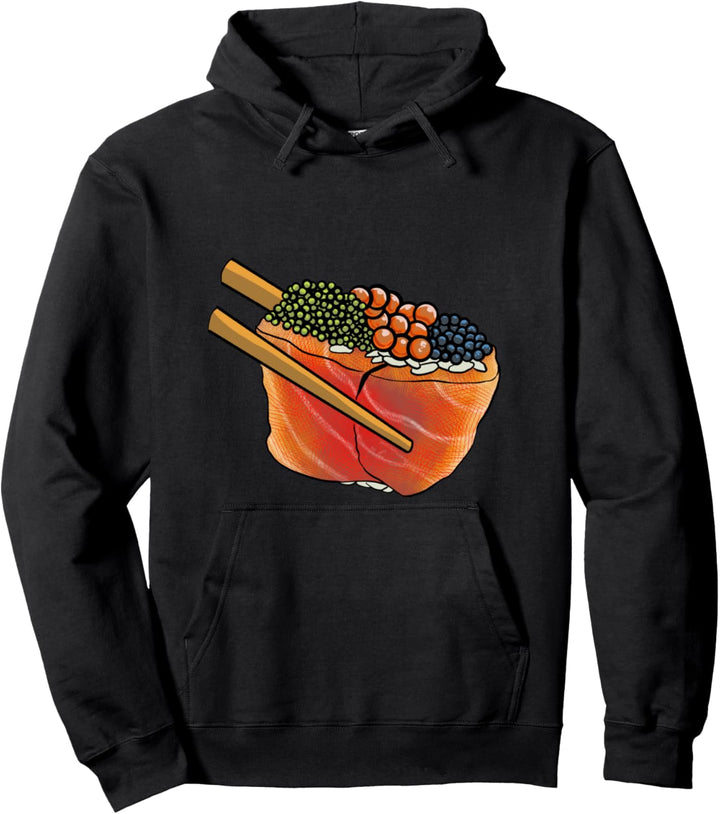 Sushi Essstäbchen Pullover Hoodie