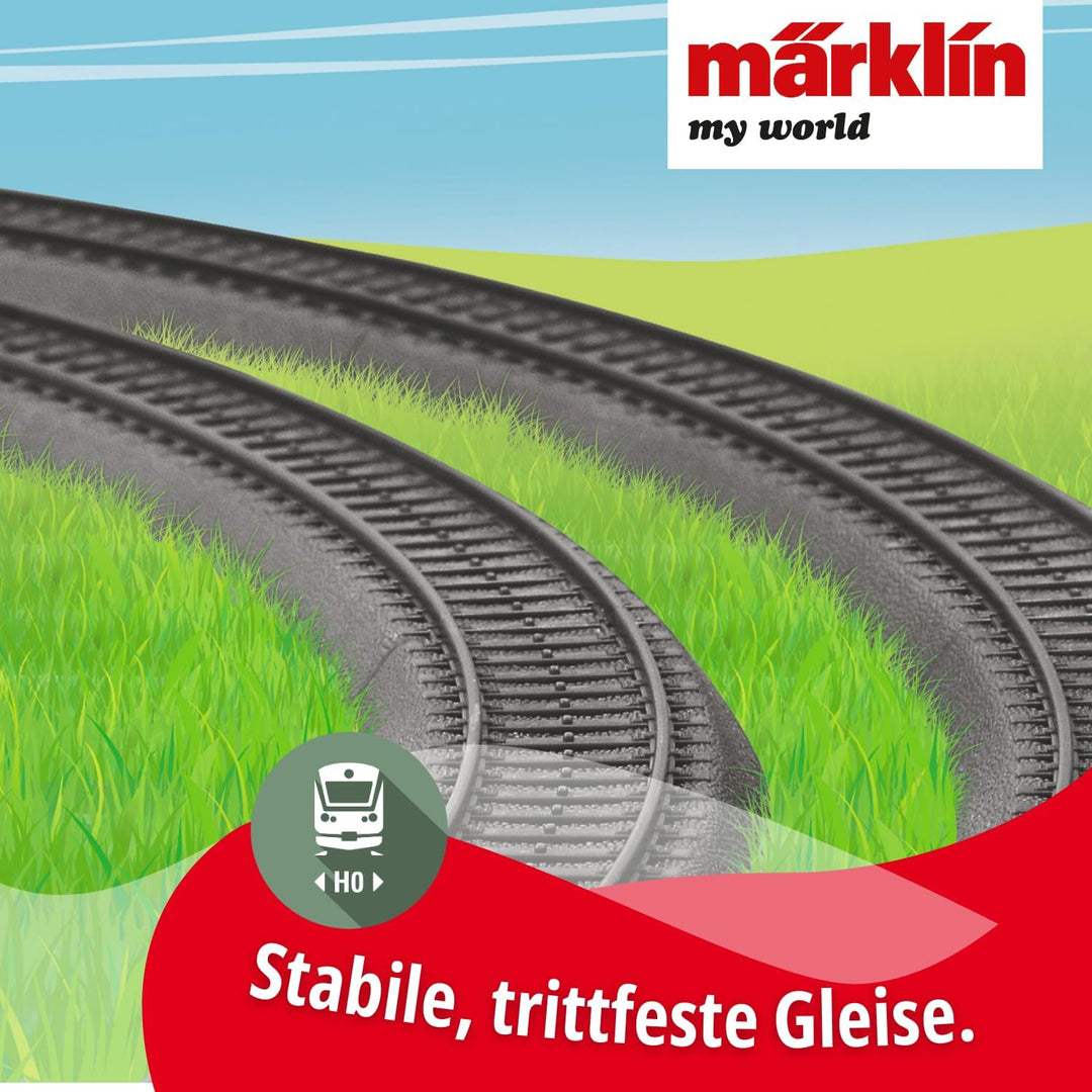 Märklin My World - 29347 Startpackung Autotransport – Lokomotive mit Waggons & Autos – Licht, Sound,