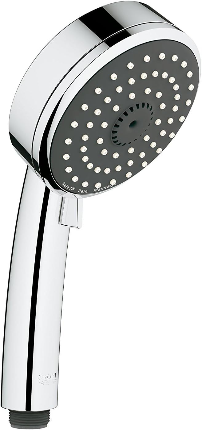 GROHE Vitalio Comfort 100 - Handbrause (wassersparend, 3 Strahlarten, Universal Befestigungssystem,