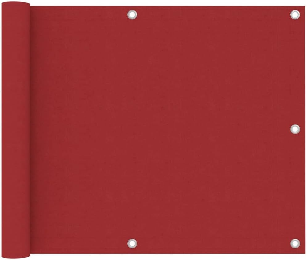 WIFESE Balkon Sichtschutz 75x600 cm mit Ösen und Kordel Balkonbespannung UV-Schutz Balkonverkleidung