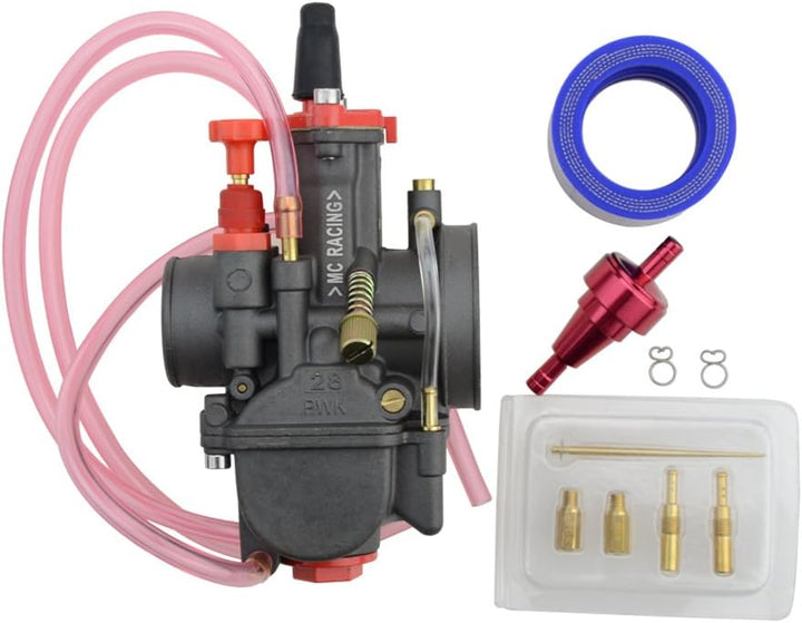 GOOFIT 28mm PWKVergaser Ersatz für 2 oder 4 Hub Motor 125cc 250cc Motorrad Dirtbike Scooter 28mm Ver