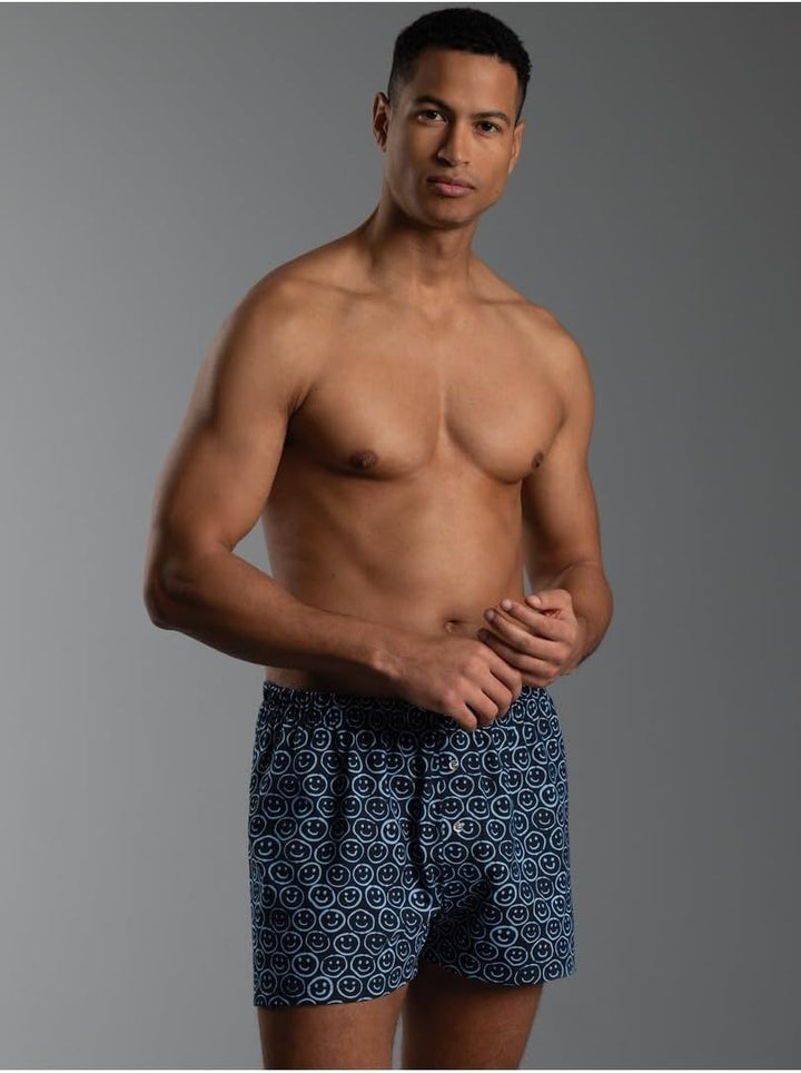 Trigema Boxer-Shorts mit freundlichem Smiley-Muster M Navy, M Navy