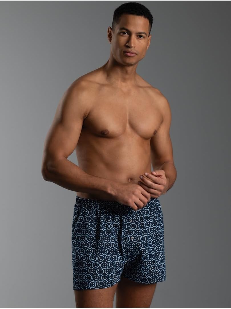 Trigema Boxer-Shorts mit freundlichem Smiley-Muster L Navy, L Navy