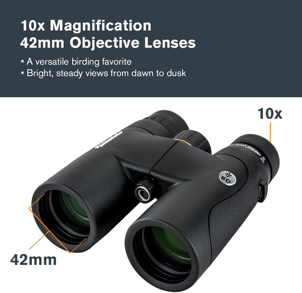 Celestron Nature DX ED 10x42 Binoculars - Premium Extra-Low Dispersion ED Glass Lenses, 10X42
