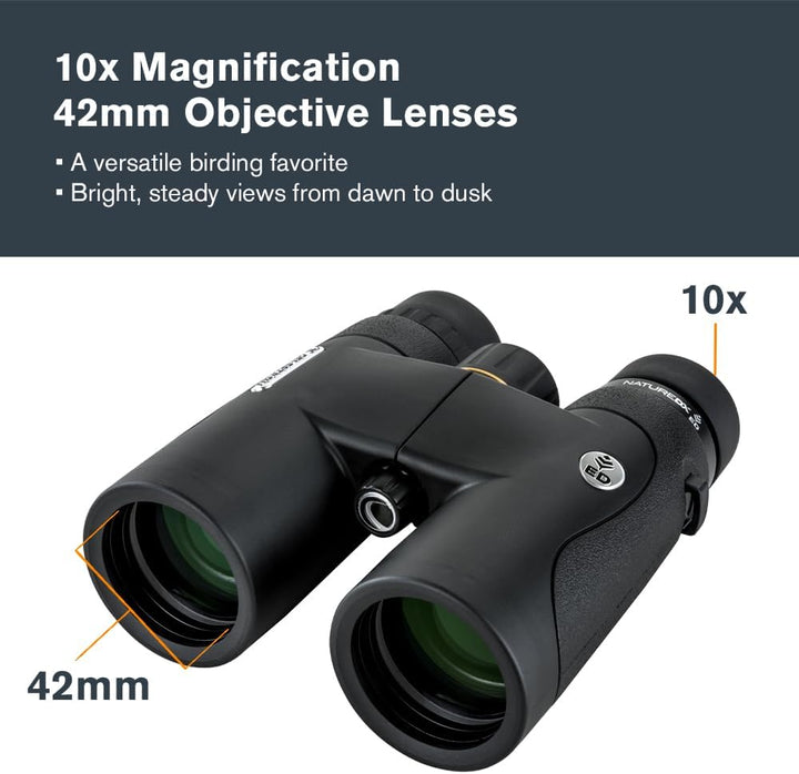 Celestron Nature DX ED 10x42 Binoculars - Premium Extra-Low Dispersion ED Glass Lenses, 10X42