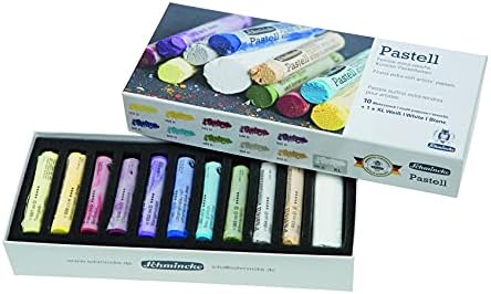 Schmincke – Pastell, Karton-Set mit 10 Farben + 1 x Weiss in XL, 77 751 097, Holzkasten mit 11 Paste