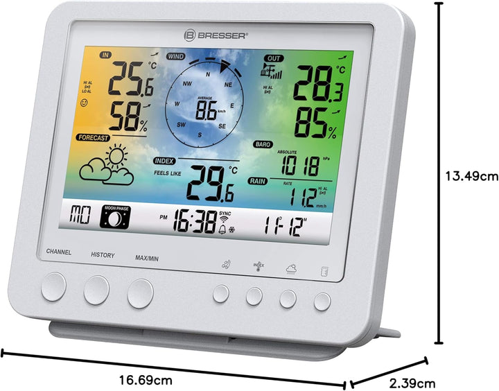 Bresser zusätzliche Basisstation für 7002581 Wetter Center weiss