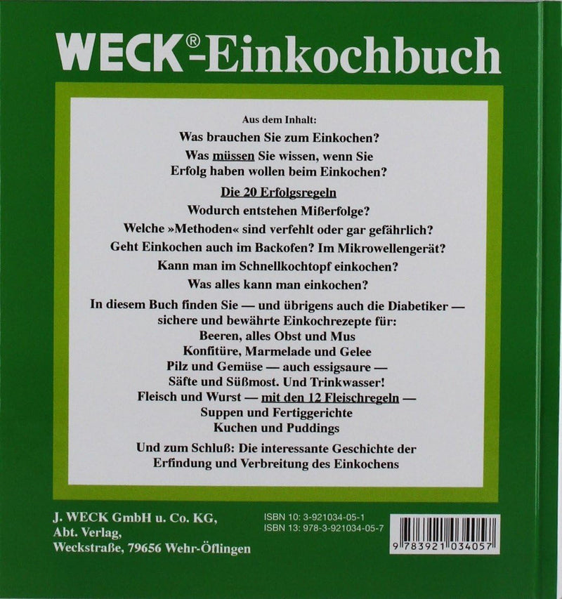 Clatronic EKA 3338 Einkochautomat mit Zapfhahn, 25 Liter, 1800 Watt, weiss & WECK Einkochbuch 000063