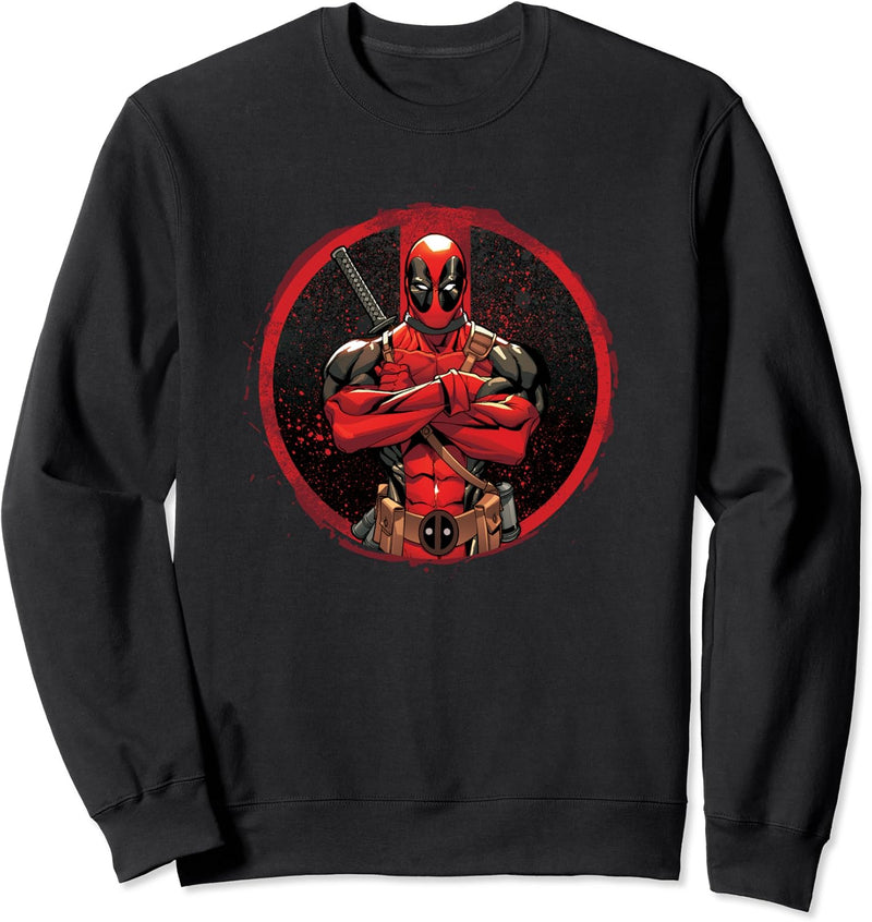 Marvel Deadpool Distressed Circle Sweatshirt