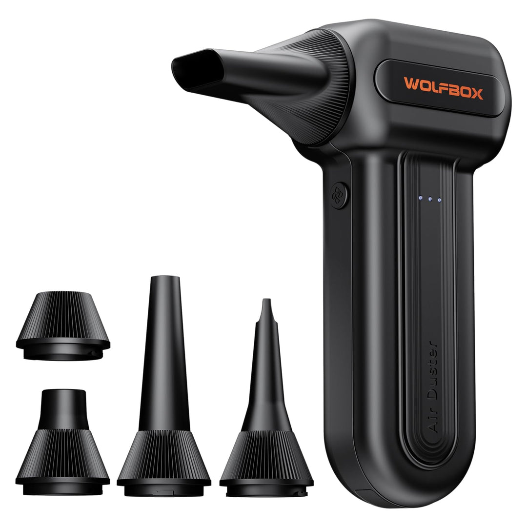 WOLFBOX MF60 Elektrische Staubgebläse 110000 RPM, Druckluftspray Alternative, Kabelloser Air Duster