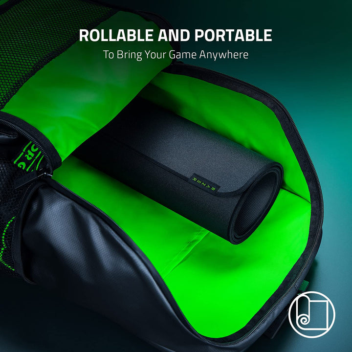 Razer Strider Hybrid-Mauspad mit weichem Boden und glattem Gleiten: Feste Gleitfläche – rutschfeste