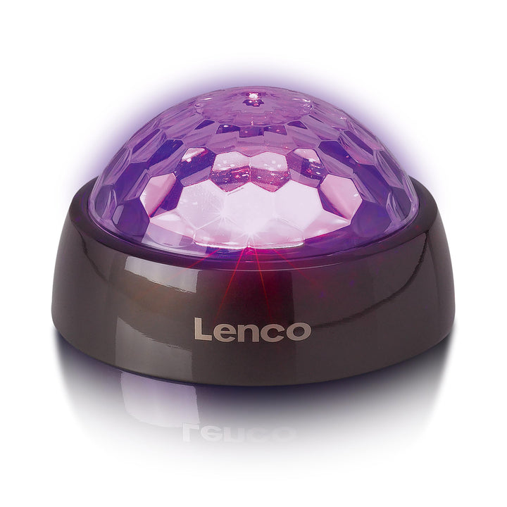 Lenco TTA-180TN - Plattenstabilisator mit RGB-Lichteffekten - 250g Plattenspieler Gewicht & Discokug