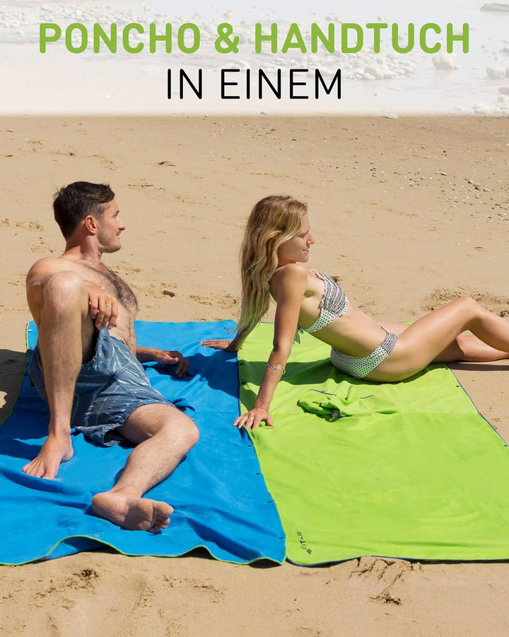 Fit-Flip Surfponcho, Umziehhilfe Damen & Herren – kompakt und sehr leicht – Badeponcho, Umziehhilfe,