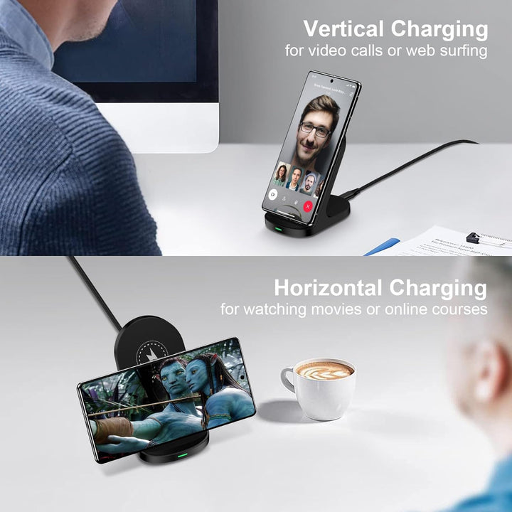 Induktive Ladestation, 15W Fast Wireless Charger Stand für Google Pixel 10/10 Pro/9/9 Pro/9a/8/7, Sa