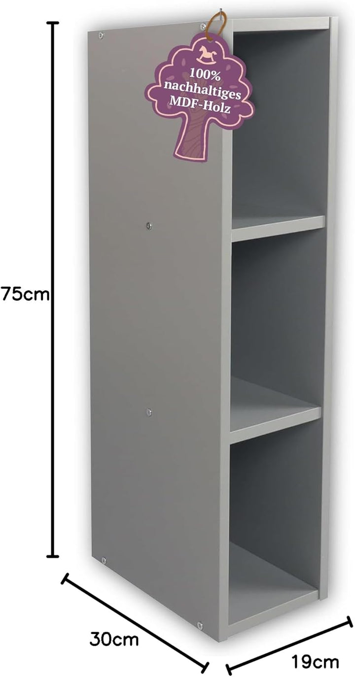 Puckdaddy Mikkel | Stauraumregal kompatibel mit IKEA Malm Kommoden | 19x30x75cm | Regal aus Holz in