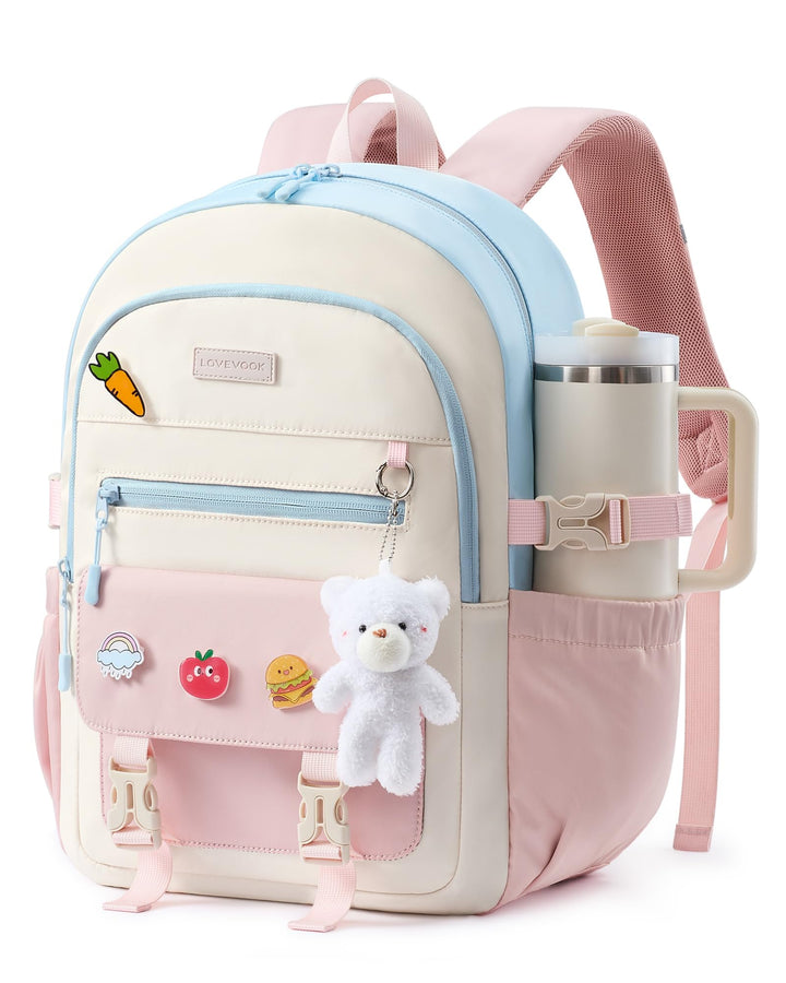 LOVEVOOK Schulrucksack Teenager Mädchen Rucksack Schule, 30L Schulranzen Grundschule 5.klasse Gross