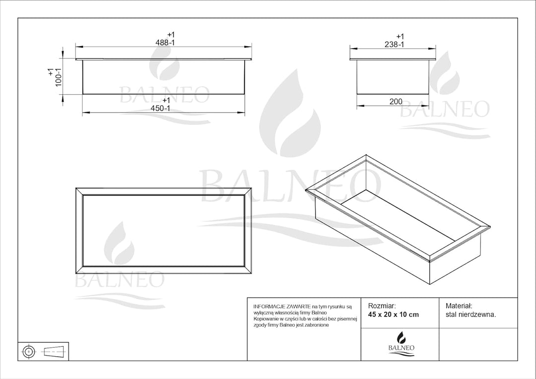 Balneo WALL-BOX ONE - Schwarz Nische Edelstahl - Schwarz Wandnische Dusche - Wasserdicht - Flexibler