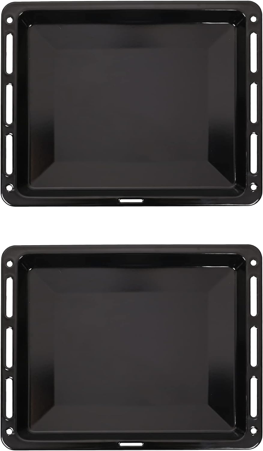 ICQN 460 x 370 x 30 mm Backblech Set, Passend für Bosch Neff Constructa, 2er Emaillierte Fettpfanne