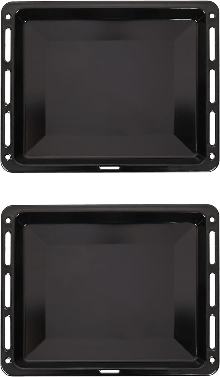 ICQN 460 x 370 x 30 mm Backblech Set, Passend für Bosch Neff Constructa, 2er Emaillierte Fettpfanne