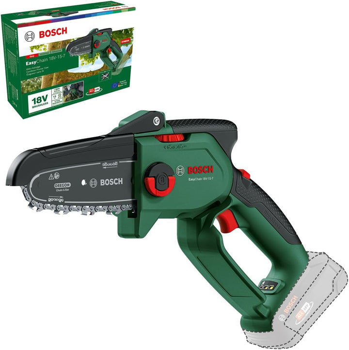 Bosch kompakter Akku-Hochentaster EasyChain 18V-15-7 (Zum Schneiden von Holz; 18 Volt System; Ketten
