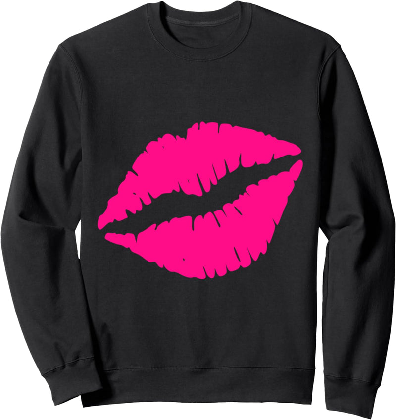 Big Kiss Rosa Lippen Sweatshirt