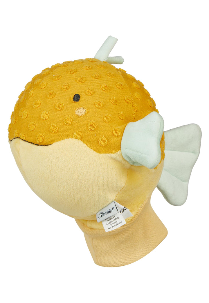 Sterntaler Handpuppe Kugelfisch aus weichem Flausch, Kinder- und Babyspielzeug, wattiert mit Polyest