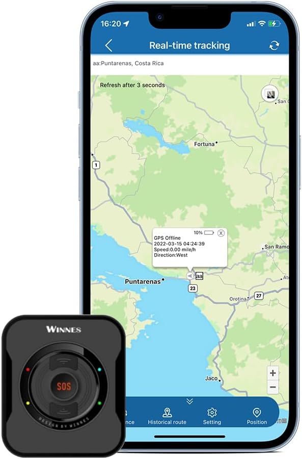 TKMARS 4G GPS Tracker, Mini GPS Ortungsgerät in Echtzeit weltweit, GPS Peilsender für Auto, Kinder,